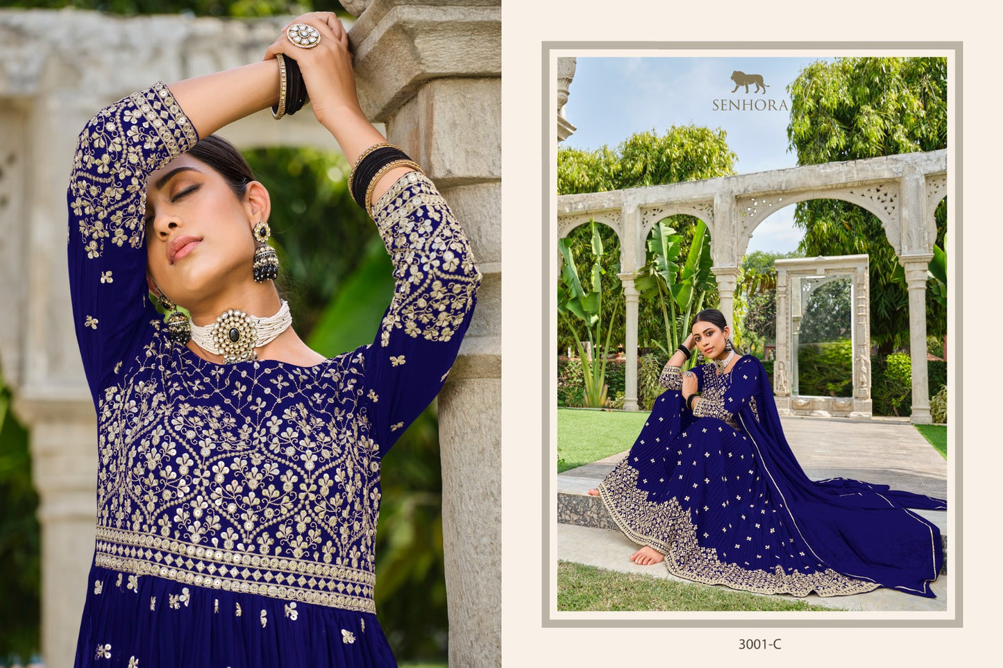 Rumana Senhora Fox Georgette Readymade Plazzo Style Suits