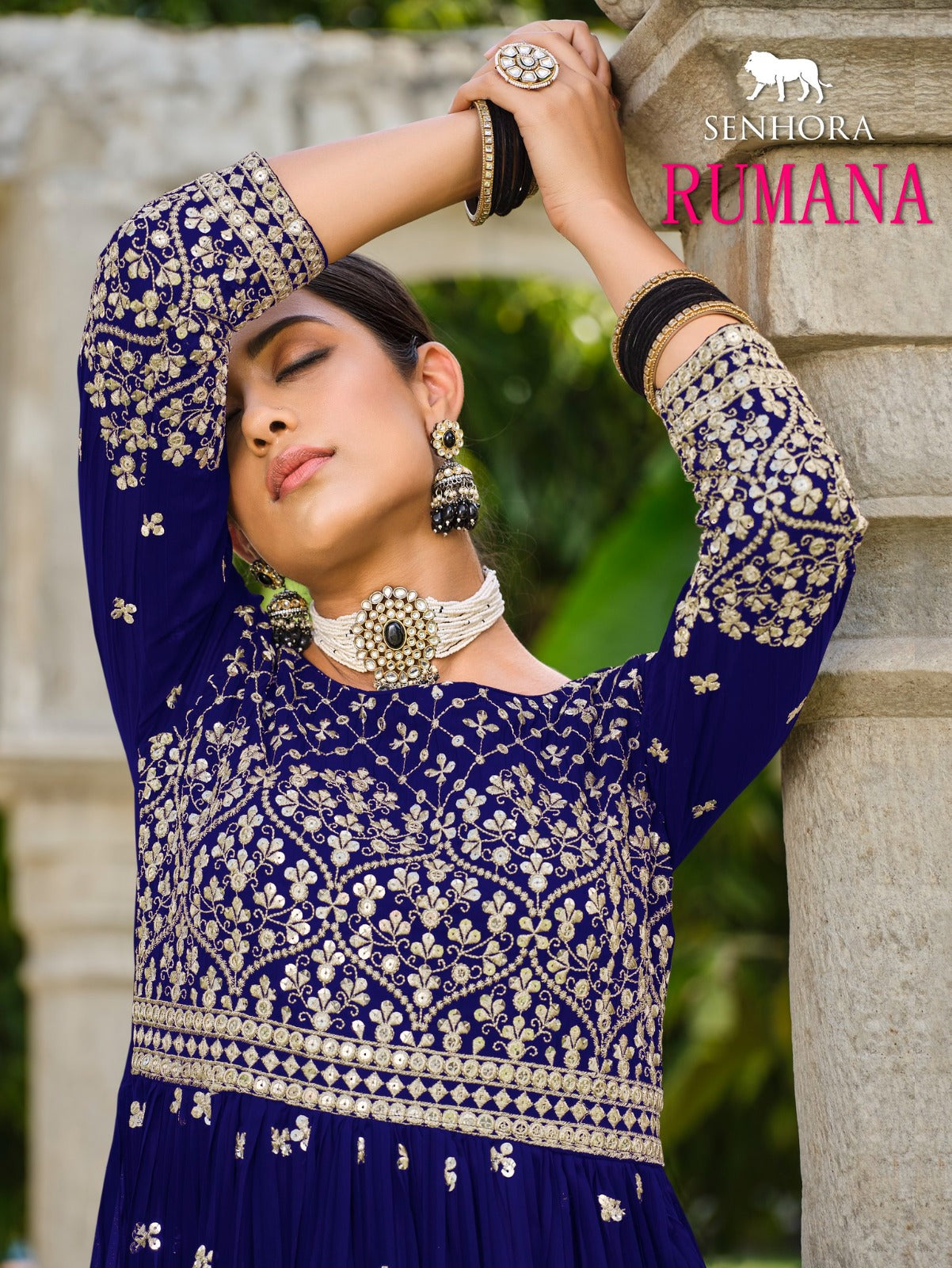 Rumana Senhora Fox Georgette Readymade Plazzo Style Suits