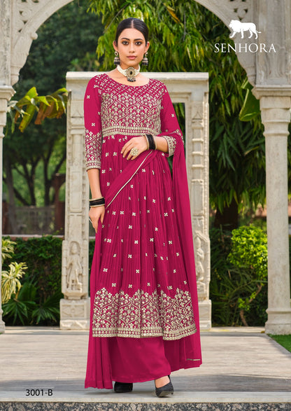 Rumana Senhora Fox Georgette Readymade Plazzo Style Suits