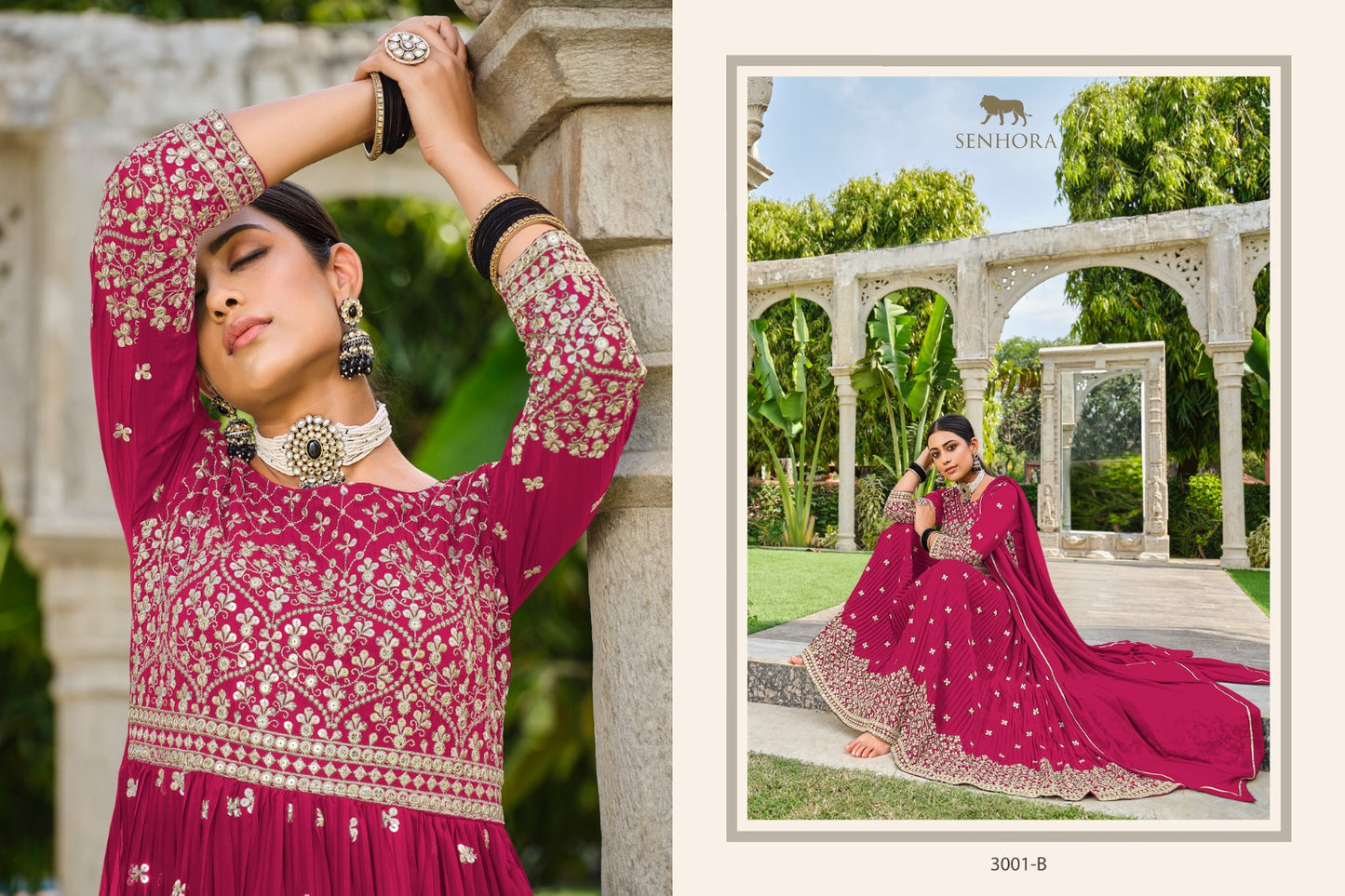 Rumana Senhora Fox Georgette Readymade Plazzo Style Suits