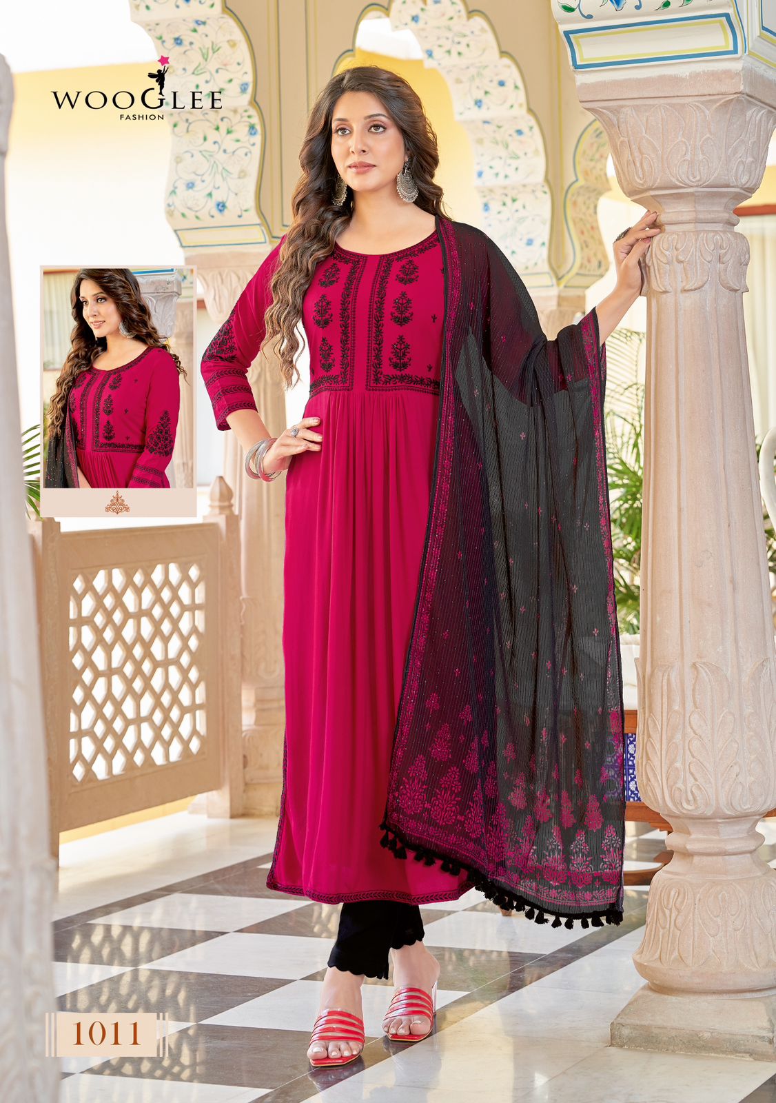 Rutba Wooglee Rayon Readymade Pant Style Suits