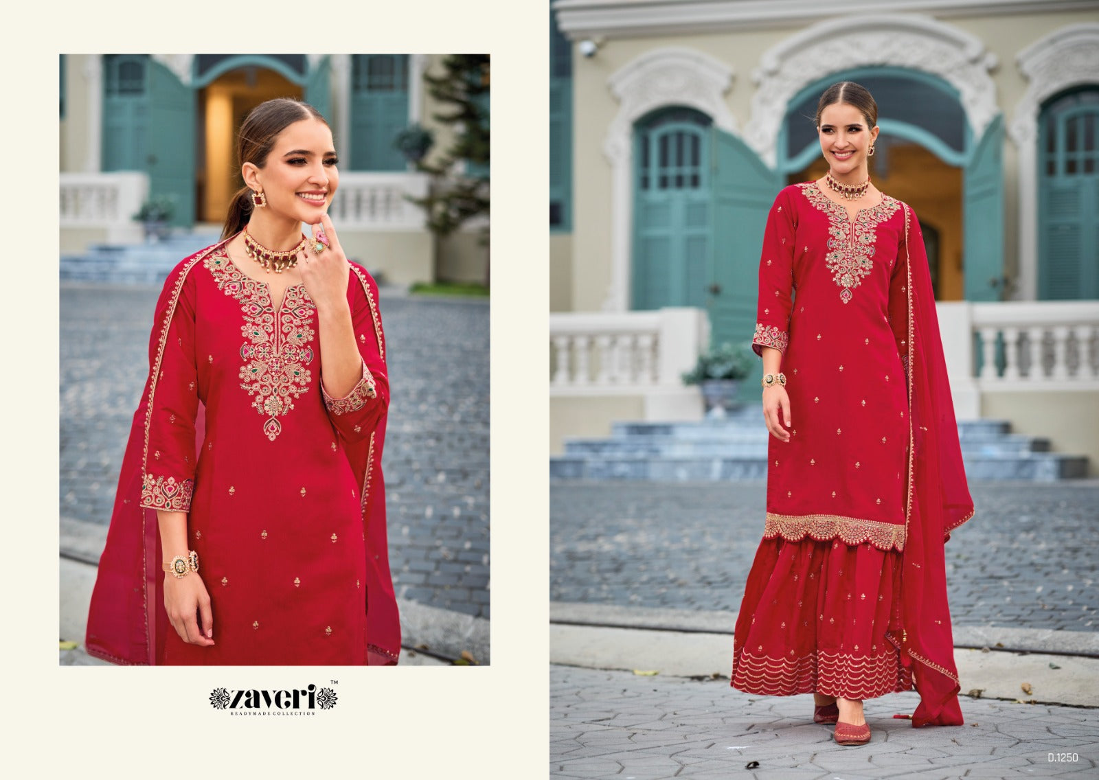 Rutba Zaveri Silk Readymade Sharara Suits