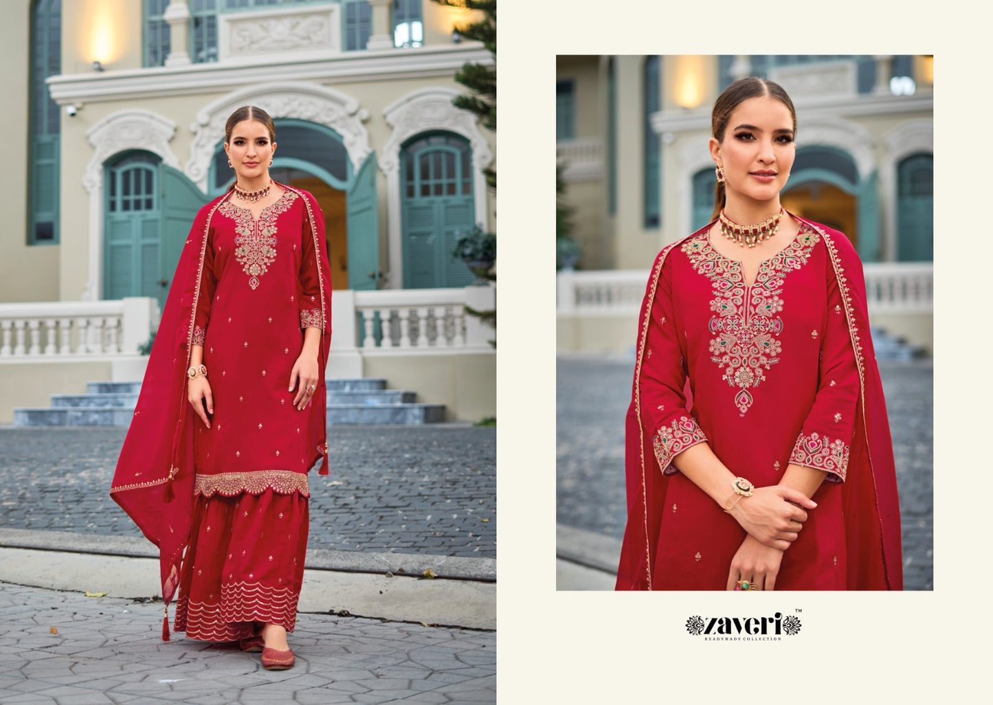 Rutba Zaveri Silk Readymade Sharara Suits