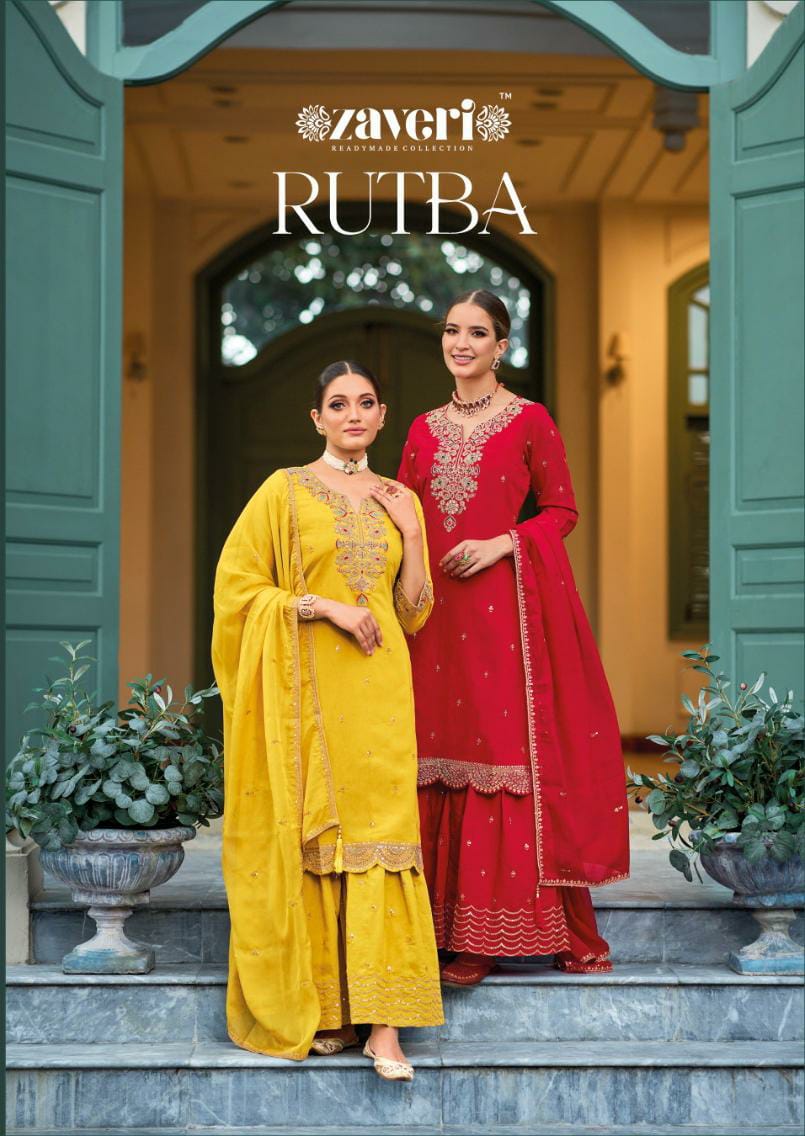 Rutba Zaveri Silk Readymade Sharara Suits
