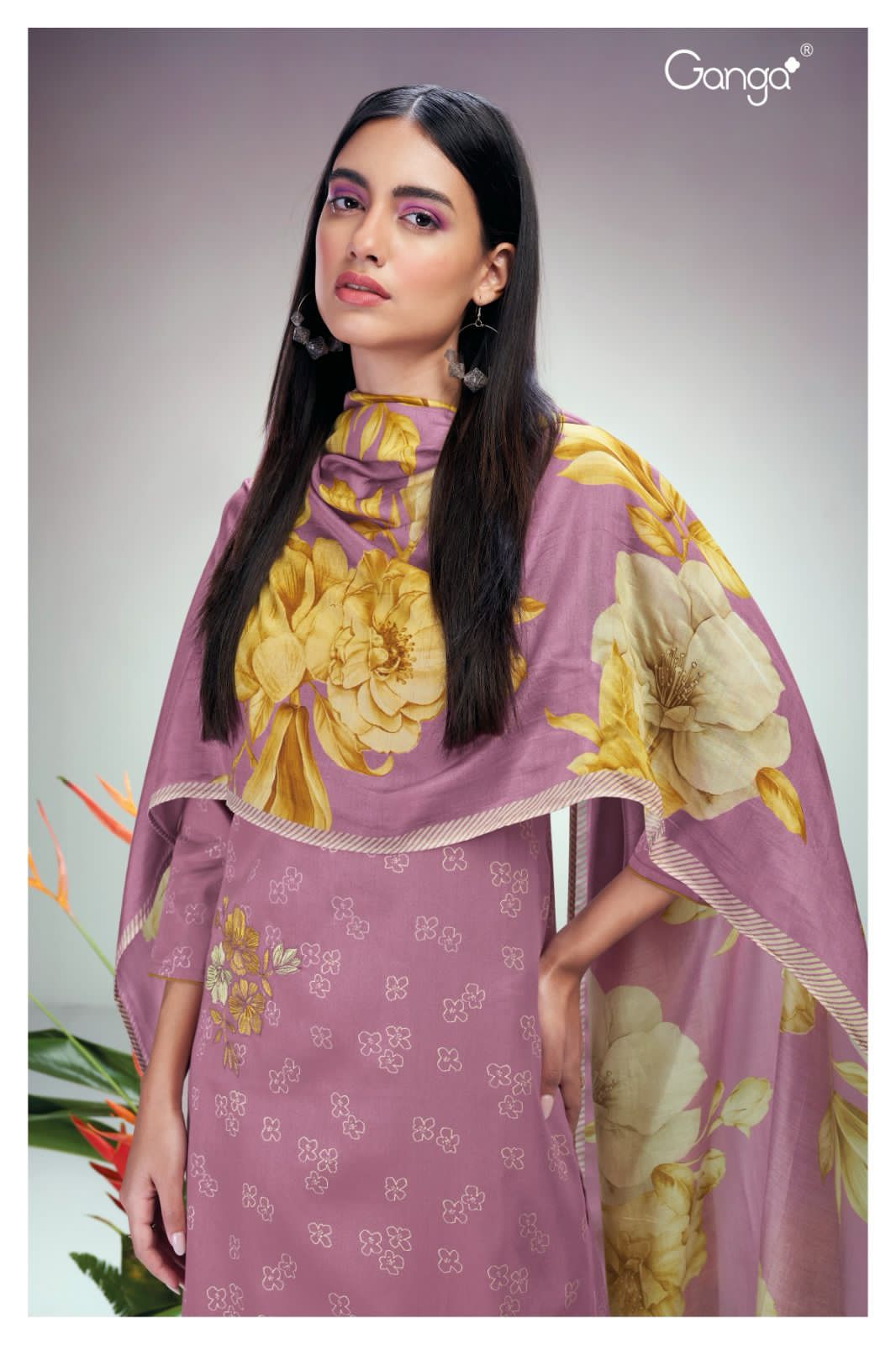Ruwanthi 2119 Ganga Cotton Silk Plazzo Style Suits