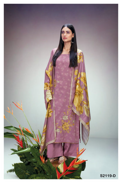 Ruwanthi 2119 Ganga Cotton Silk Plazzo Style Suits
