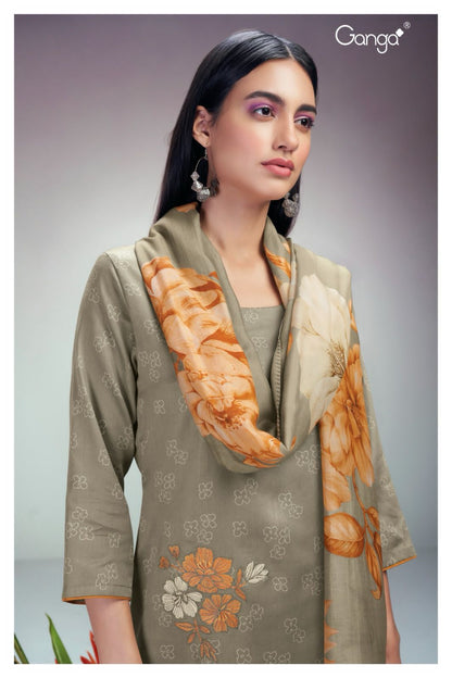 Ruwanthi 2119 Ganga Cotton Silk Plazzo Style Suits