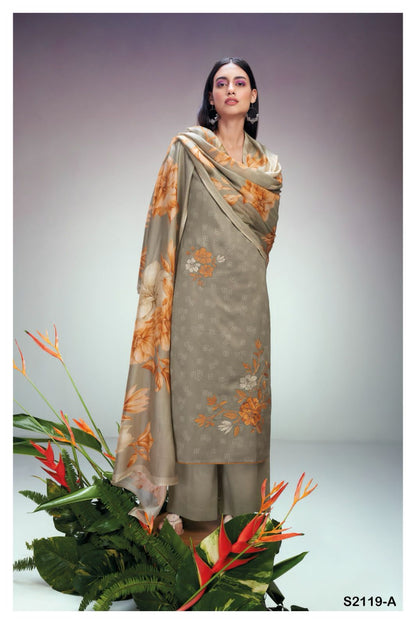 Ruwanthi 2119 Ganga Cotton Silk Plazzo Style Suits