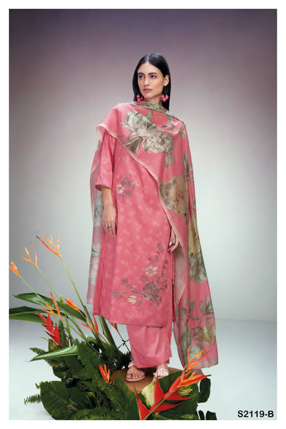 Ruwanthi 2119 Ganga Cotton Silk Plazzo Style Suits
