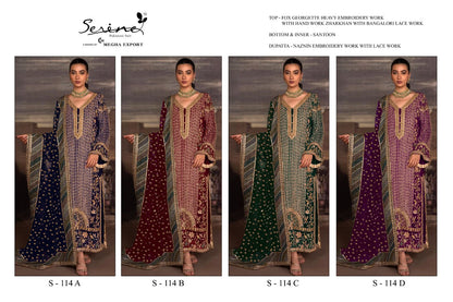 S-114 Serine Georgette Pakistani Salwar Suits