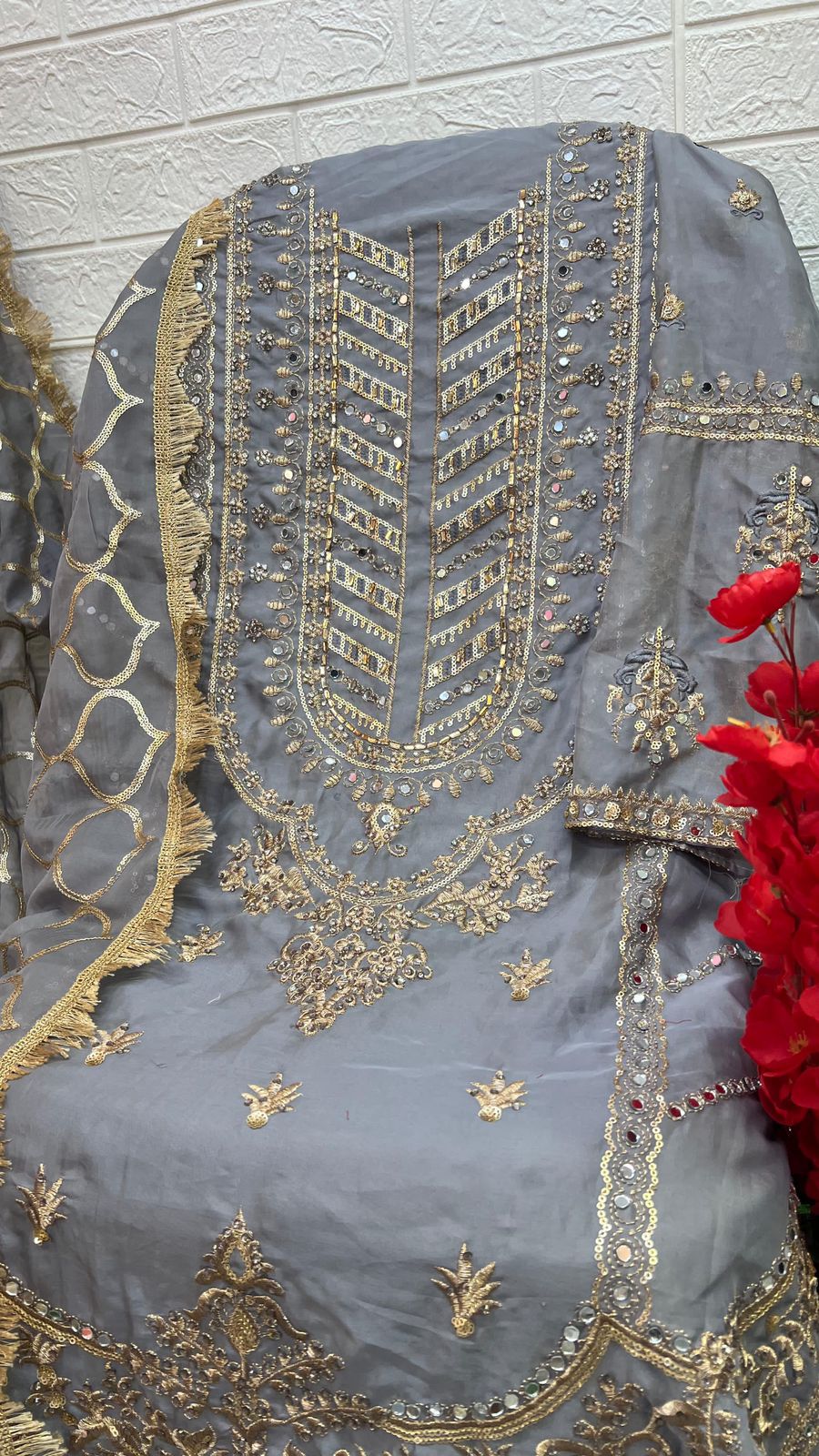 S-123 Serine Organza Pakistani Salwar Suits