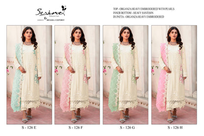 S-126 Serine Organza Pakistani Salwar Suits