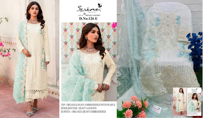 S-126 Serine Organza Pakistani Salwar Suits