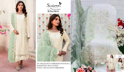 S-126 Serine Organza Pakistani Salwar Suits