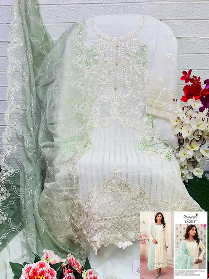 S-126 Serine Organza Pakistani Salwar Suits