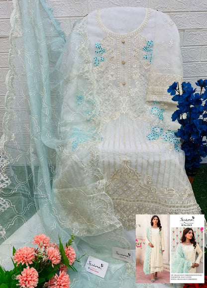 S-126 Serine Organza Pakistani Salwar Suits