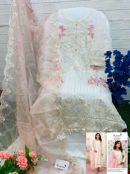 S-126 Serine Organza Pakistani Salwar Suits