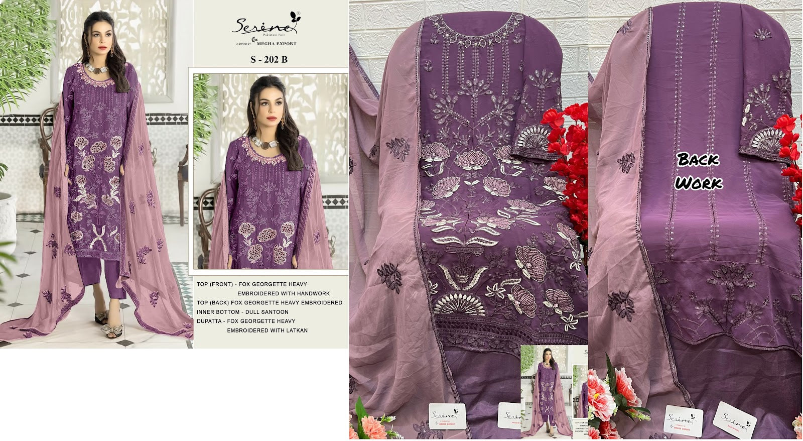S-202 Serine Georgette Pakistani Salwar Suits