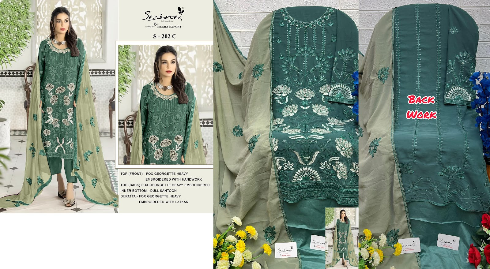S-202 Serine Georgette Pakistani Salwar Suits