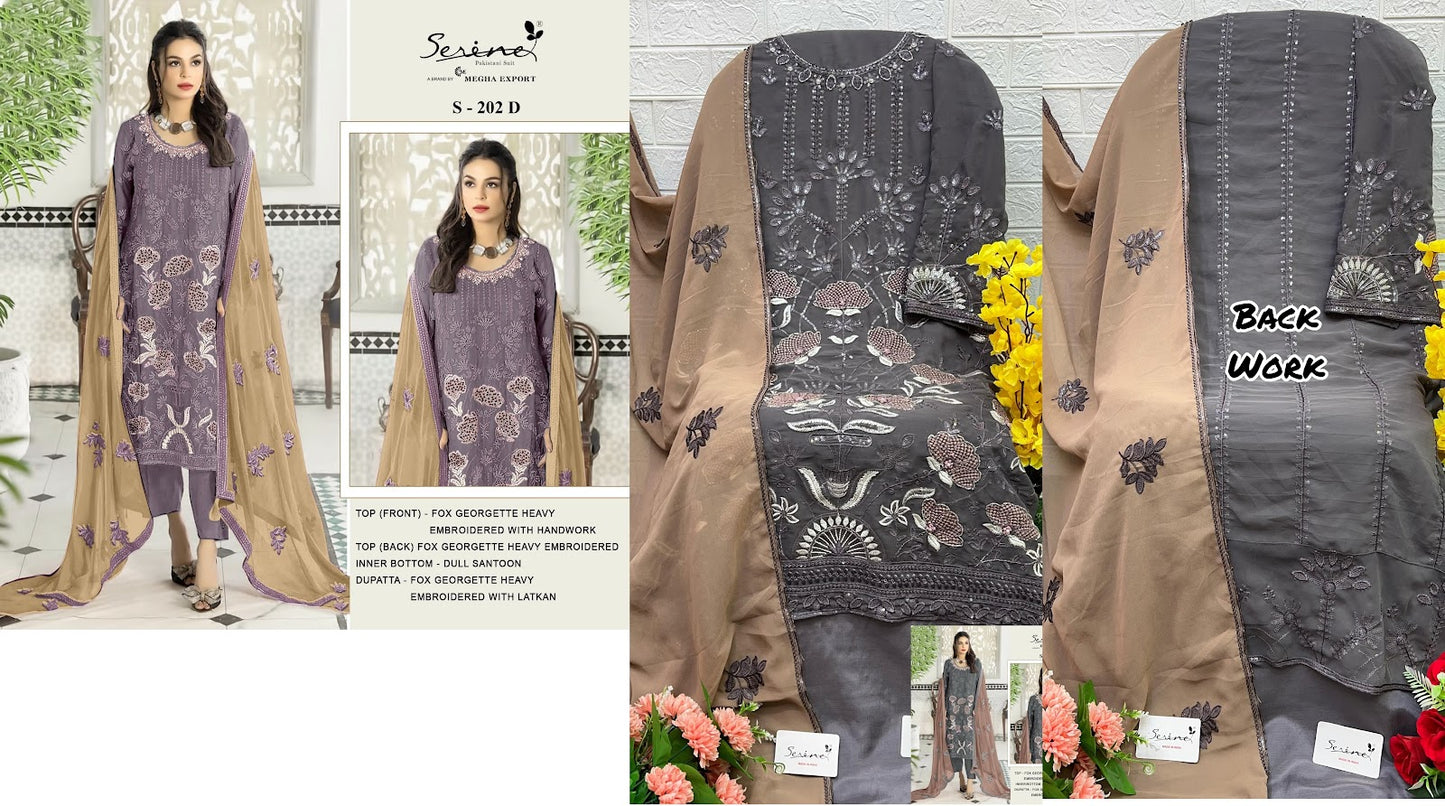 S-202 Serine Georgette Pakistani Salwar Suits