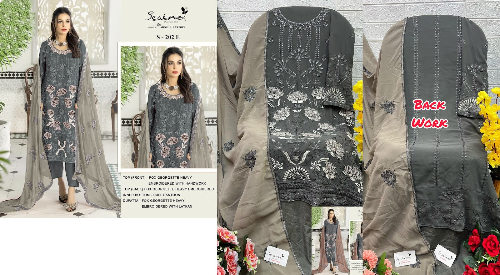 S-202 Serine Georgette Pakistani Salwar Suits