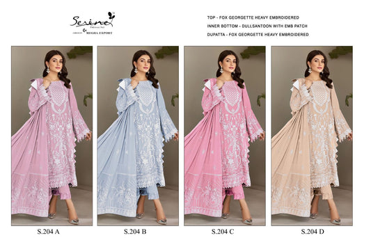 S-204 Serine Georgette Pakistani Salwar Suits