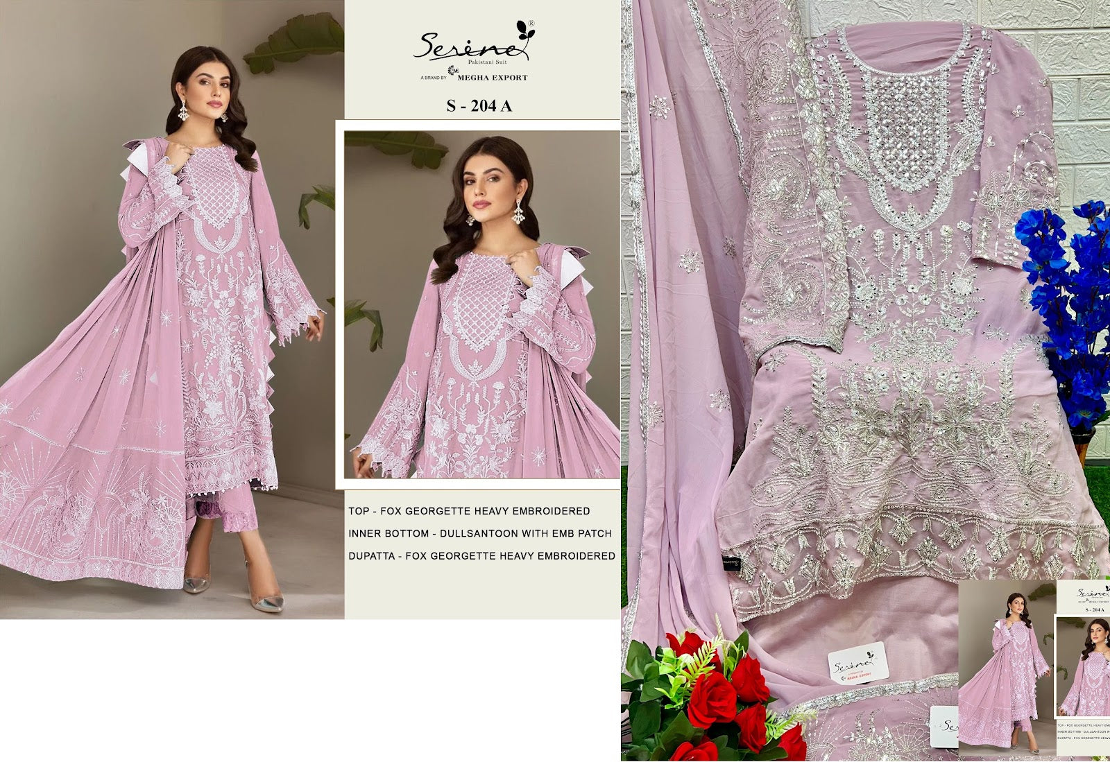 S-204 Serine Georgette Pakistani Salwar Suits