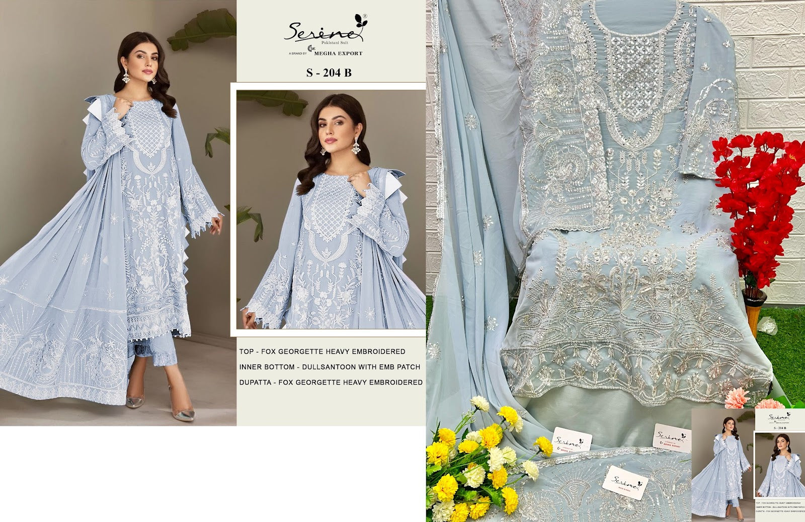 S-204 Serine Georgette Pakistani Salwar Suits