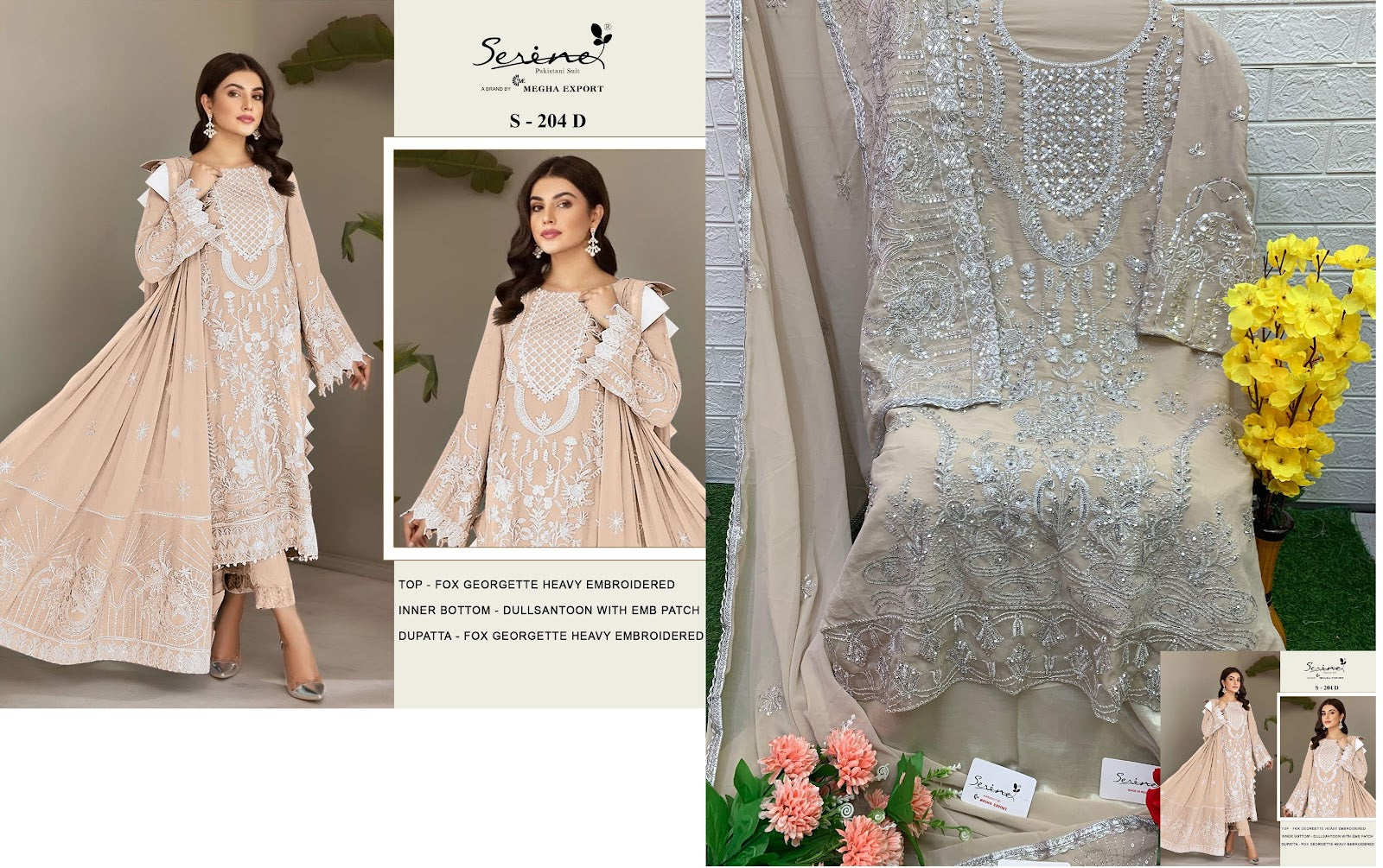 S-204 Serine Georgette Pakistani Salwar Suits