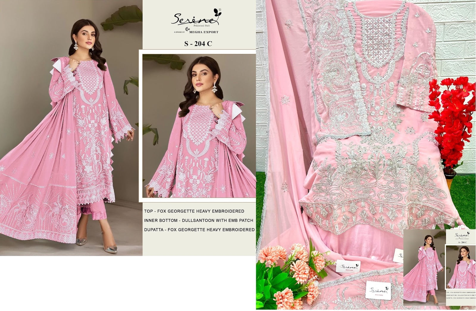S-204 Serine Georgette Pakistani Salwar Suits