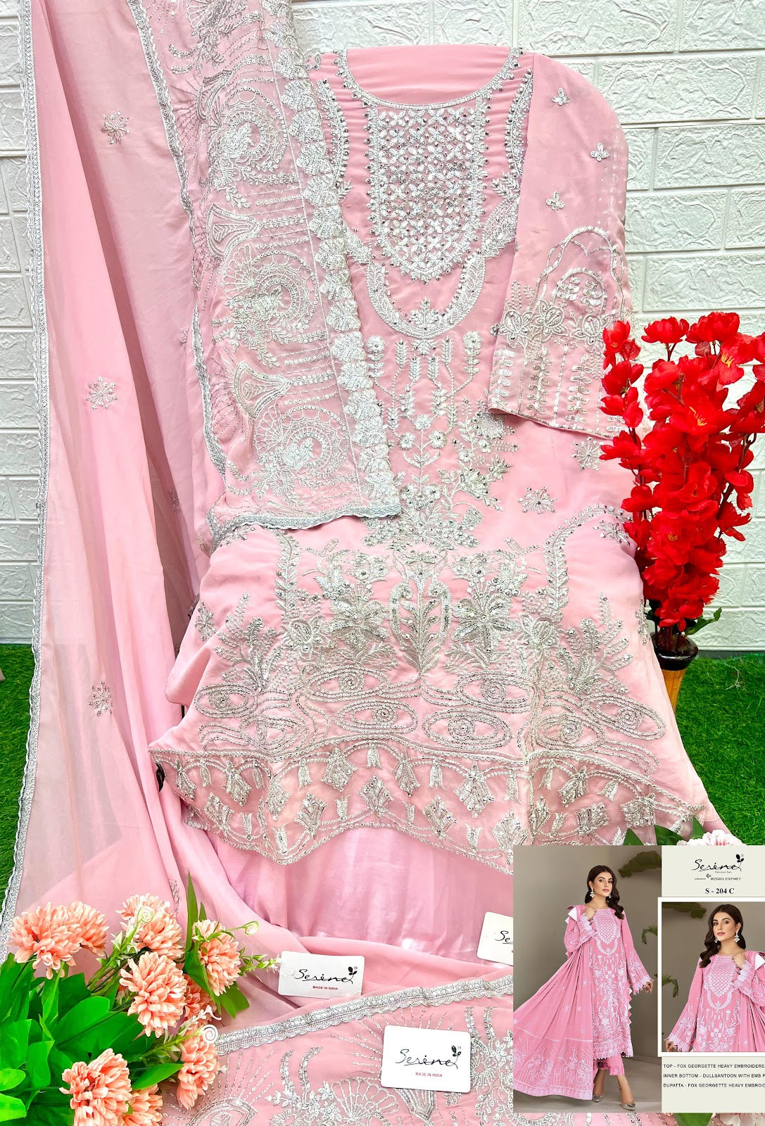 S-204 Serine Georgette Pakistani Salwar Suits