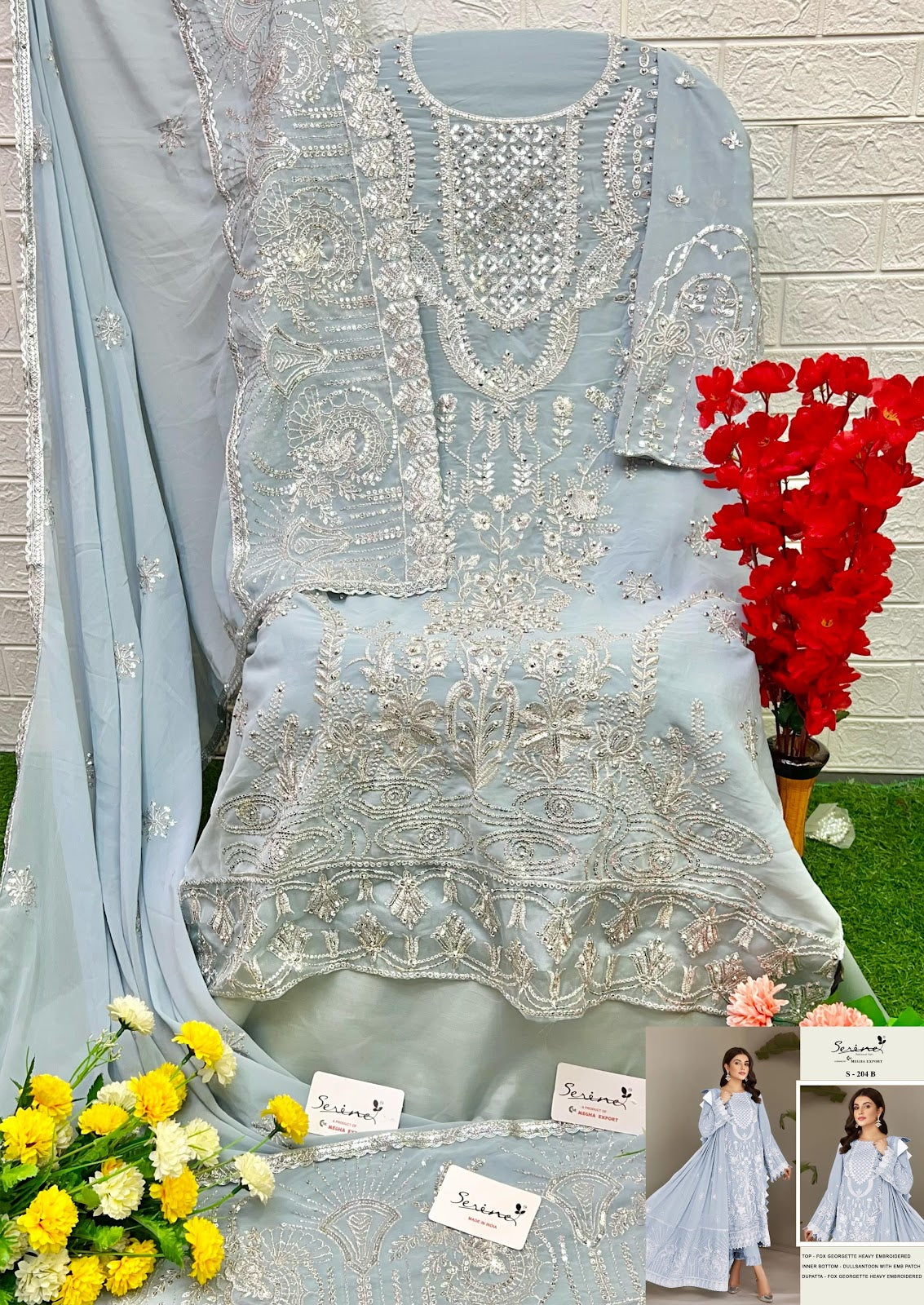 S-204 Serine Georgette Pakistani Salwar Suits