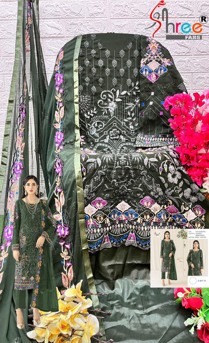 S-877 Shree Fabs Georgette Pakistani Salwar Suits