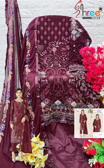 S-877 Shree Fabs Georgette Pakistani Salwar Suits