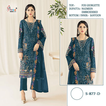 S-877 Shree Fabs Georgette Pakistani Salwar Suits