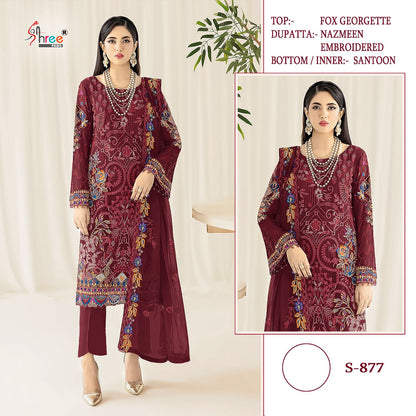 S-877 Shree Fabs Georgette Pakistani Salwar Suits