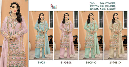 S-908 Shree Fabs Georgette Pakistani Salwar Suits