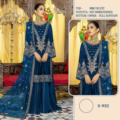 S-932 Shree Fabs Velvet Suits