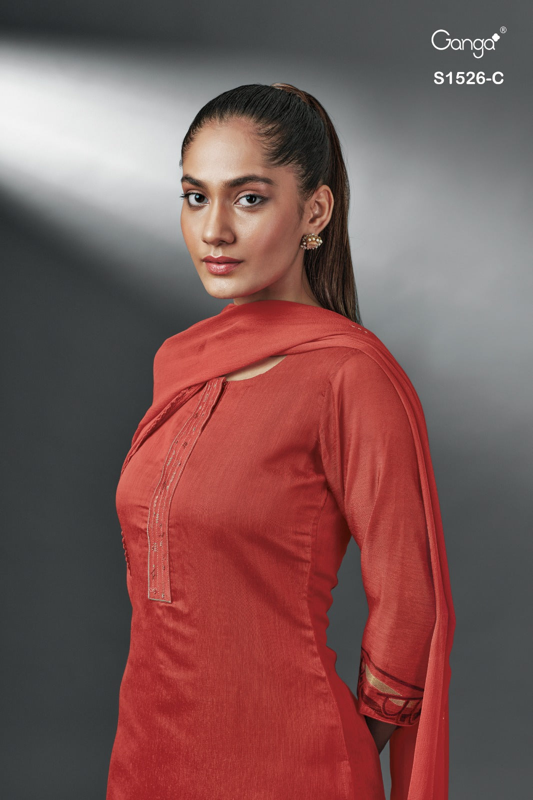 S1526 Neera Ganga Jacquard Plazzo Style Suits