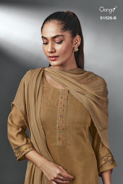 S1526 Neera Ganga Jacquard Plazzo Style Suits