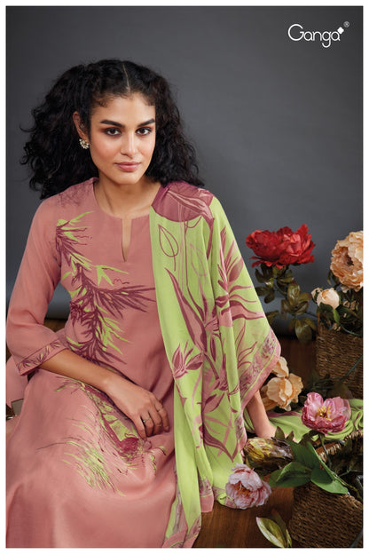 S1565-Ab Tanvi Ganga Jacquard Plazzo Style Suits