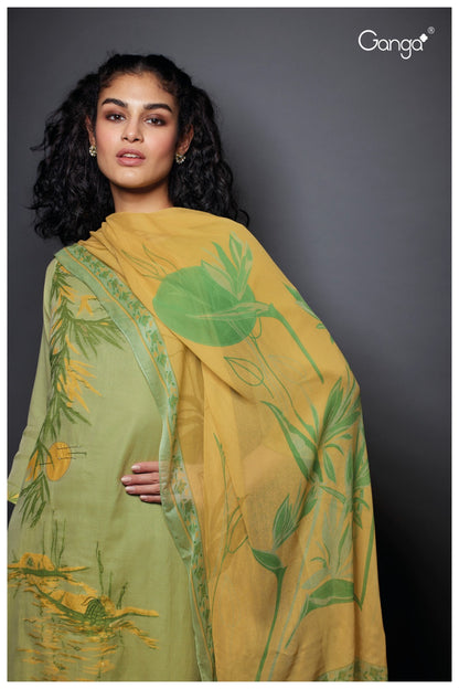 S1565-Ab Tanvi Ganga Jacquard Plazzo Style Suits