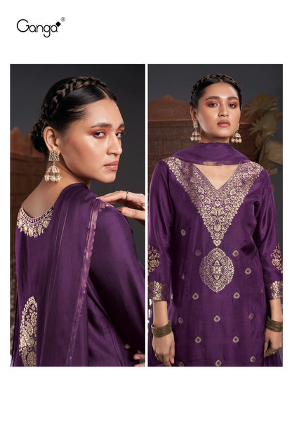 S1976-Abcdef Rivka Ganga Viscose Plazzo Style Suits