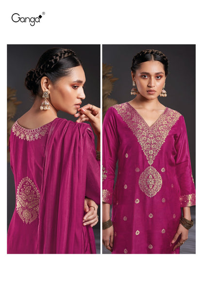 S1976-Abcdef Rivka Ganga Viscose Plazzo Style Suits