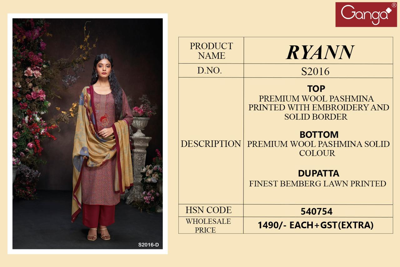 S2016-Abcd Ryann Ganga Pashmina Suits
