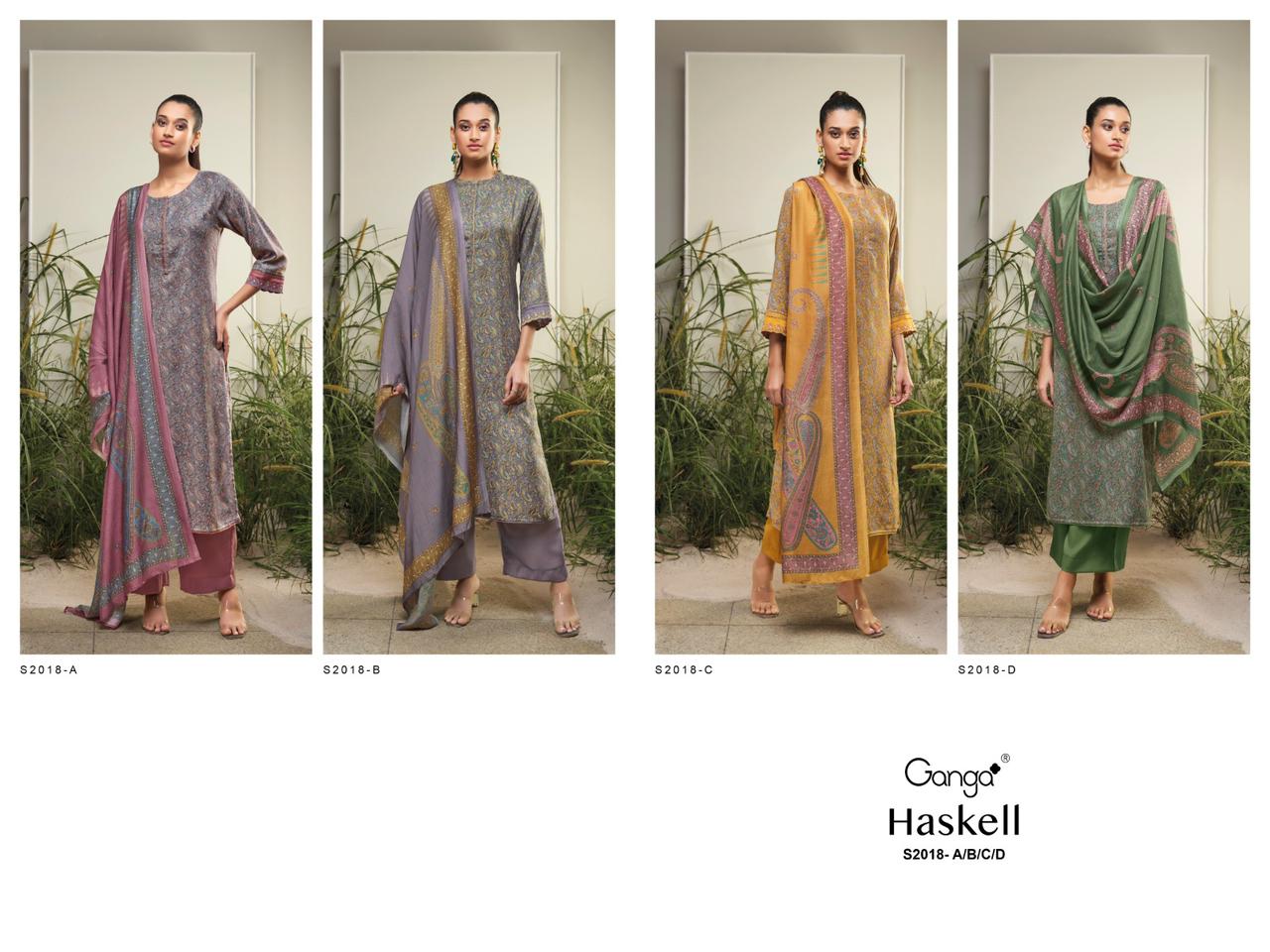 S2018-Abcd Haskell Ganga Pashmina Suits