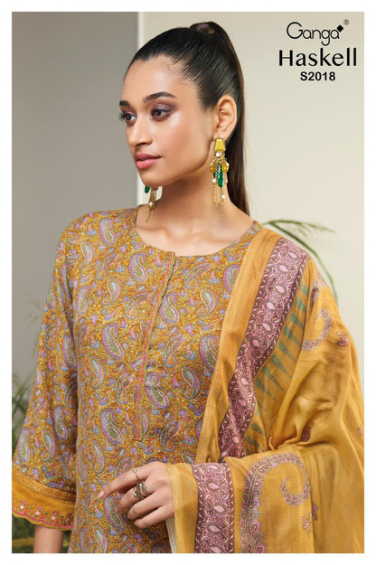 S2018-Abcd Haskell Ganga Pashmina Suits