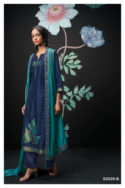 S2029-Ab Shakya Ganga Organza Plazzo Style Suits