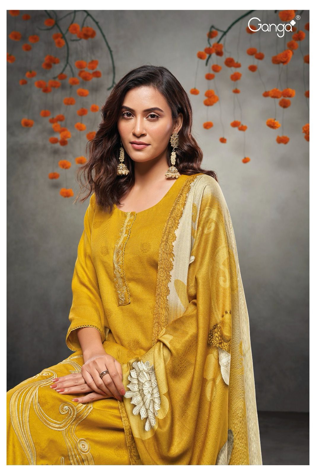 S2039-Abcd Dimity Ganga Pashmina Suits