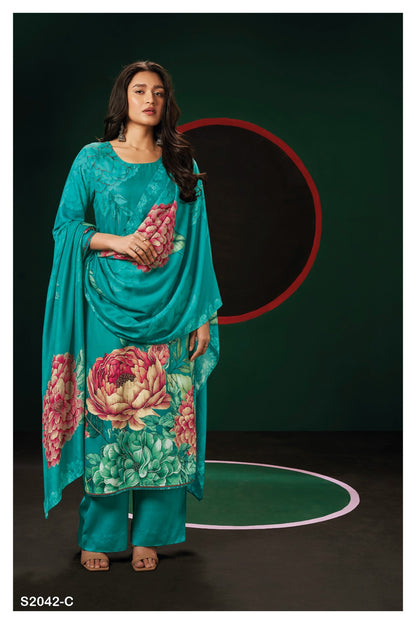 S2042-Abcd Matiyah Ganga Pashmina Suits
